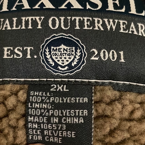 MAXXSEL Fleece Heavyweight Jacket Size 2XL - Picture 7 of 7